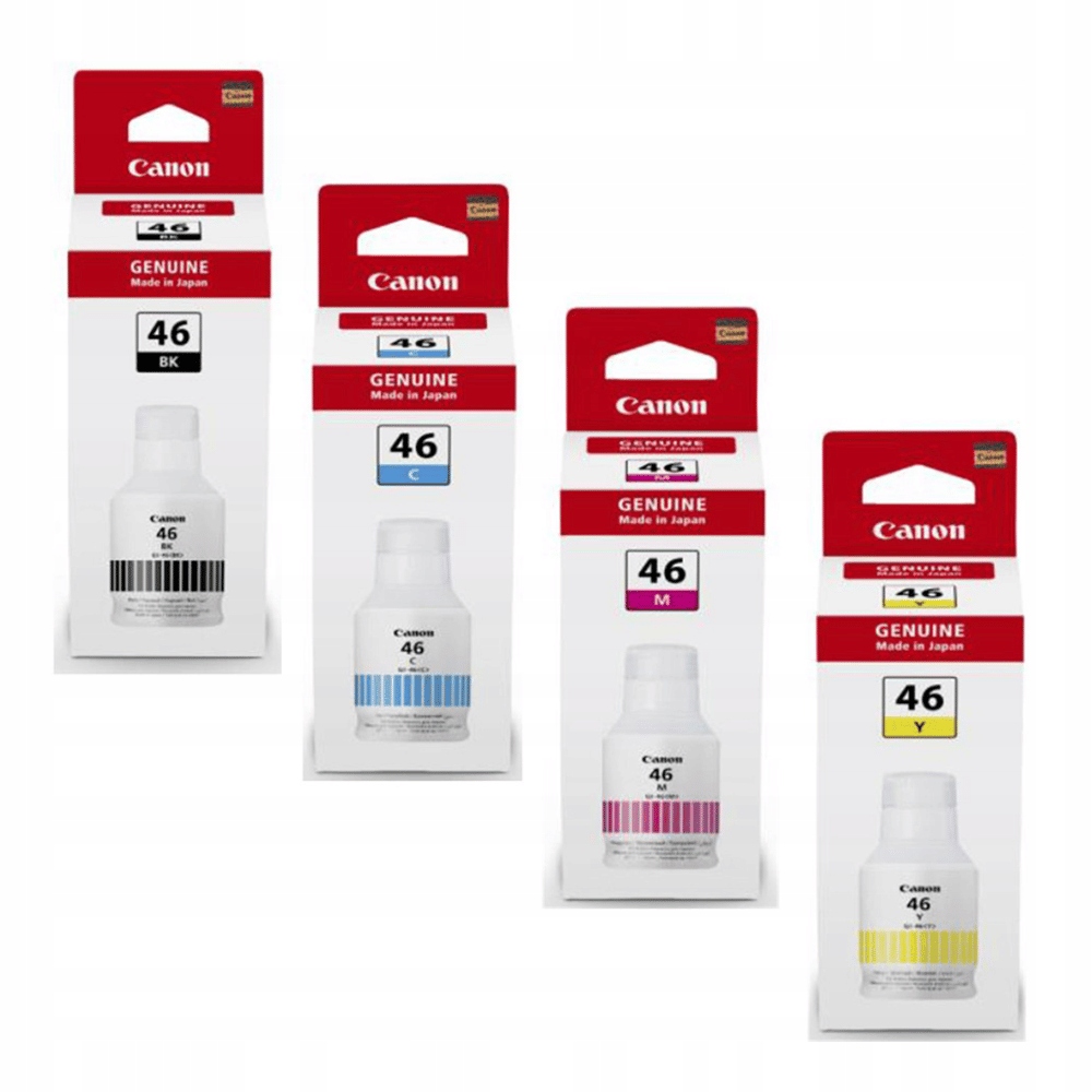 Tusz Canon GI-46 Cmyk sada 4x Originál GI46 Maxify GX3040 GX5040 GX6040