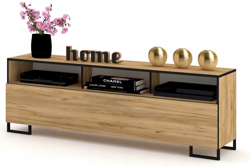 Rtv skříňka Komoda Play Open Craft Nohy černé 140