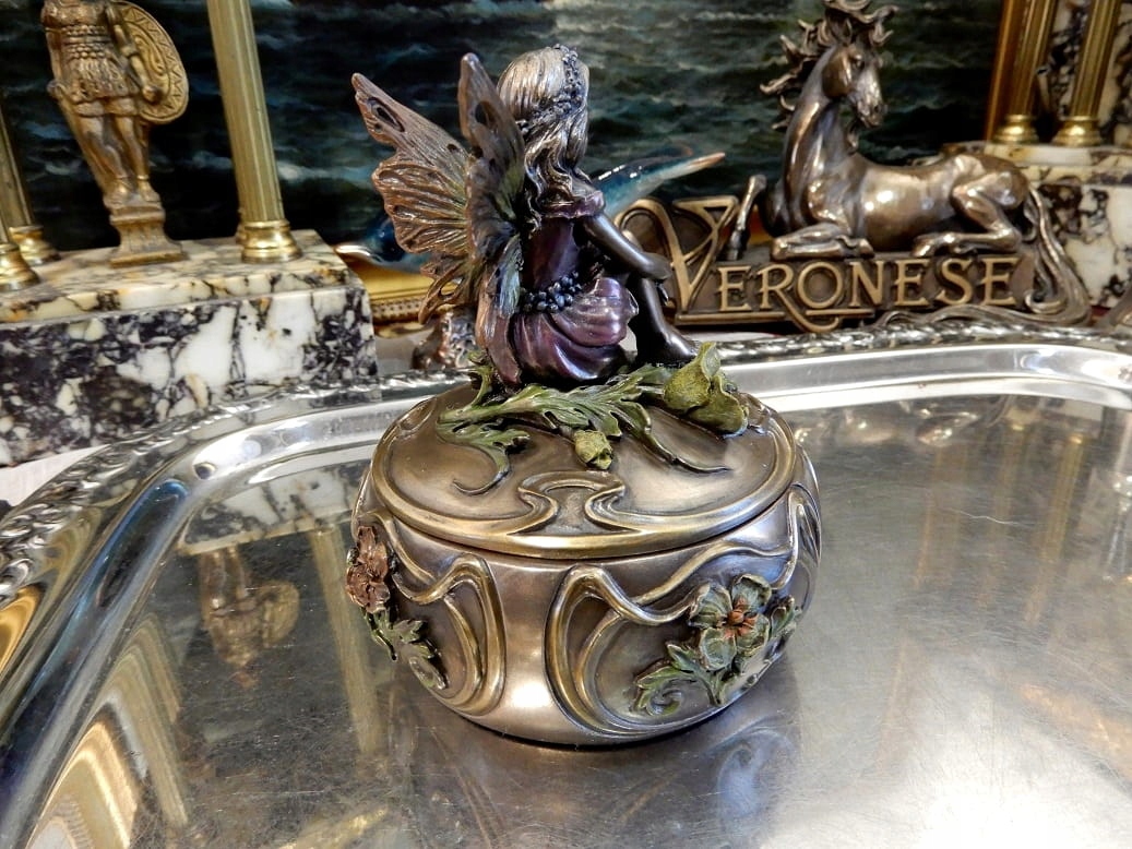 SZKATUŁKA Z ANIOŁKIEM NA KWIATACH ELFKA GRAWER v Materiał inny