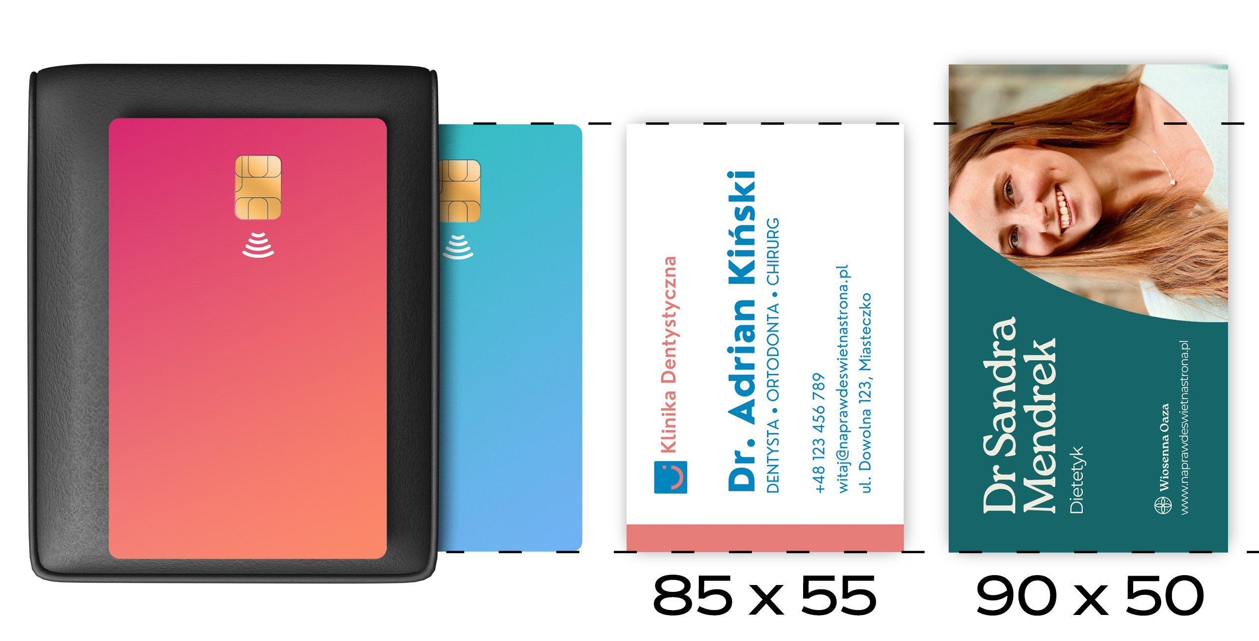 Wizytówki 500 sztuk + KRETOR | 350gsm mat / błysk | wizualizacja GRATIS Rodzaj wizytówki dwustronne jednostronne