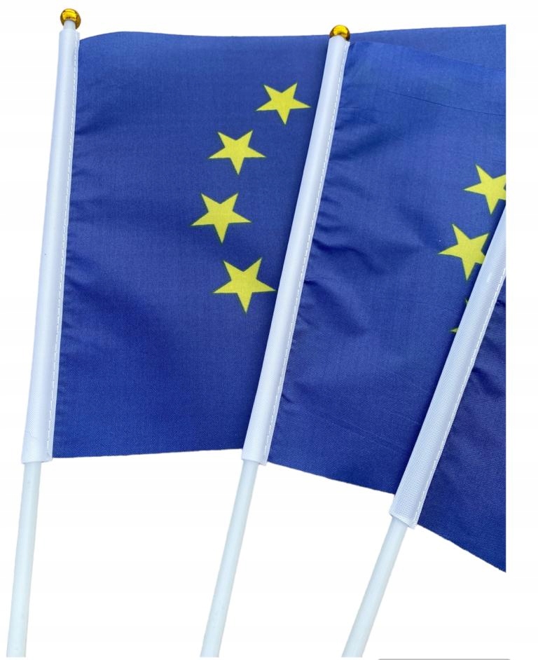 Flaga na kijku UNIA EUROPEJSKA 20x28cm 10szt. Szerokość produktu 28 cm