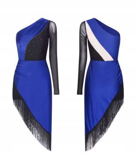 Sukienka Do Tańca Damska Chabrowa Przylegająca S 2166