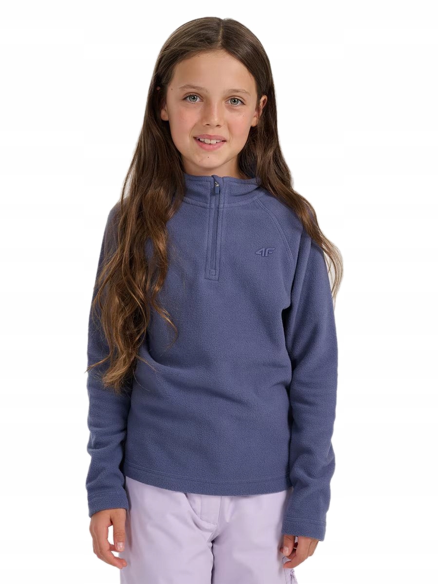 Dziewczęca bluza polarowa polar 4F FLEF060 31S granatowy 134-140 cm