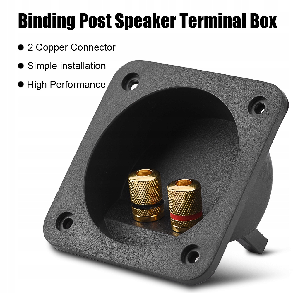 speakers terminal box shell 2 copper binding post wire cable connector acou Stan opakowania oryginalne