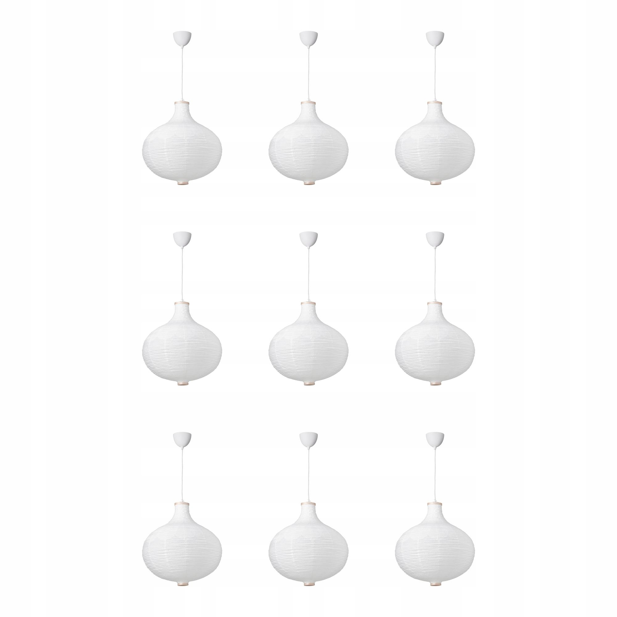9 szt. Risbyn Havsdjup Lampa wisząca w kształcie cebuli/biały 57 cm