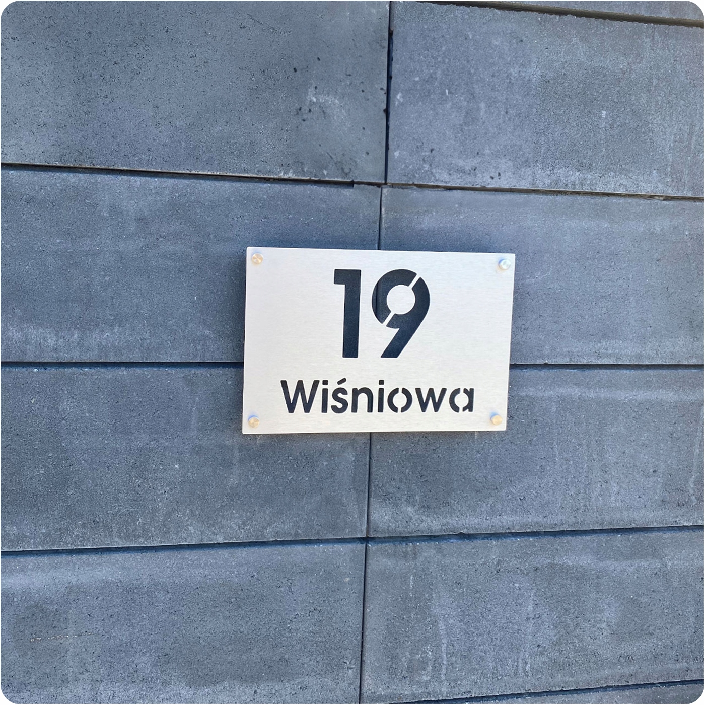 Tabliczka tablica ADRESOWA numer na dom numer domu ALUMINIOWA Clayer 40x30 Wysokość produktu 30 cm