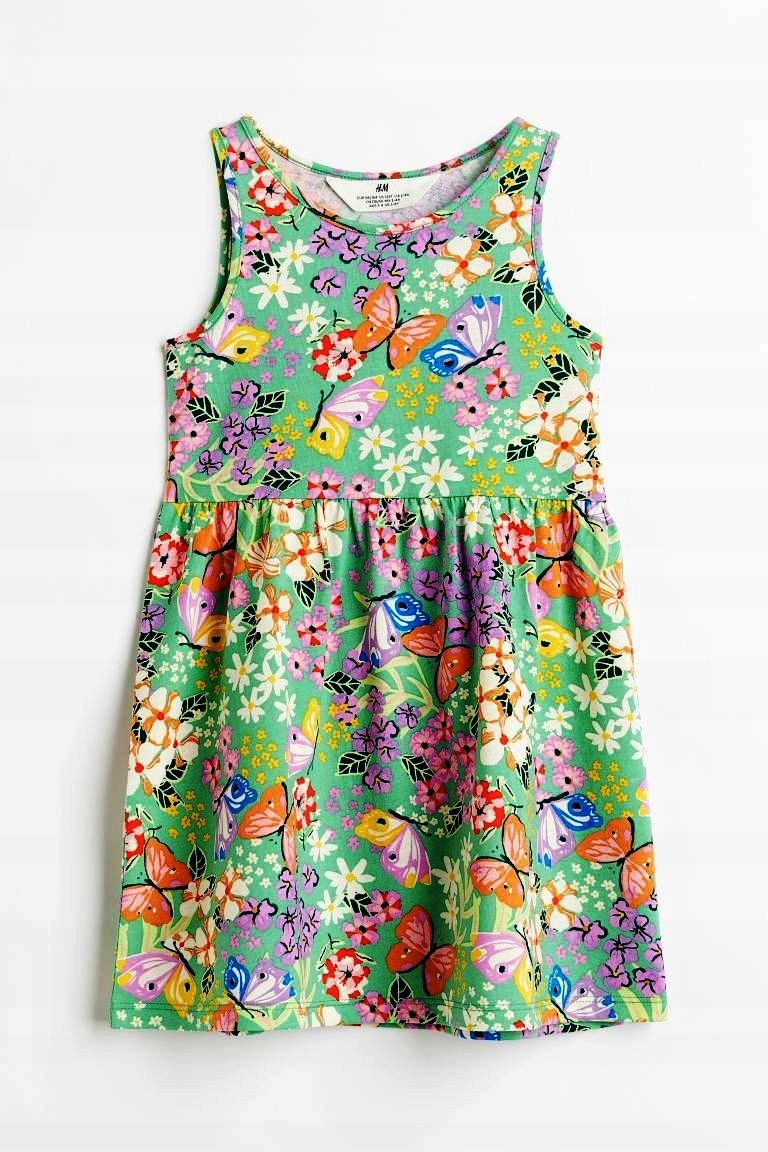 

Nowa H&m sukienka Motylki zielona 98/104