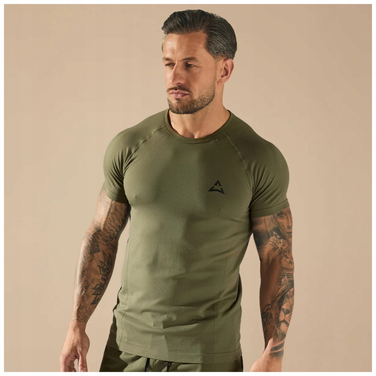 Allwear T-shirt Basic Olive XXL Koszulka Męska Treningowa Krótki Rękaw
