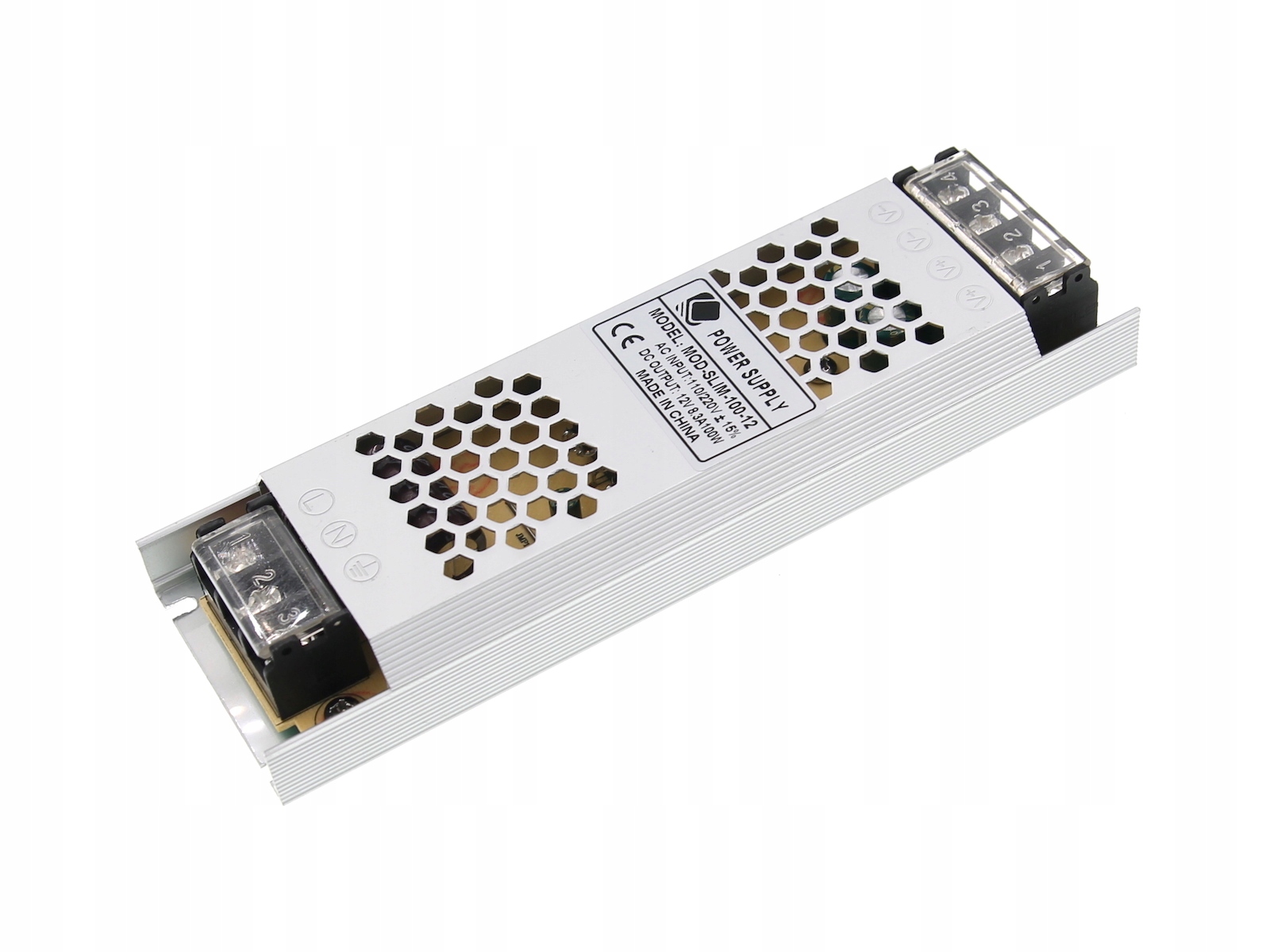 12V 8.3 a 100W IP20 супер тонкий плоский источник питания для светодиодов