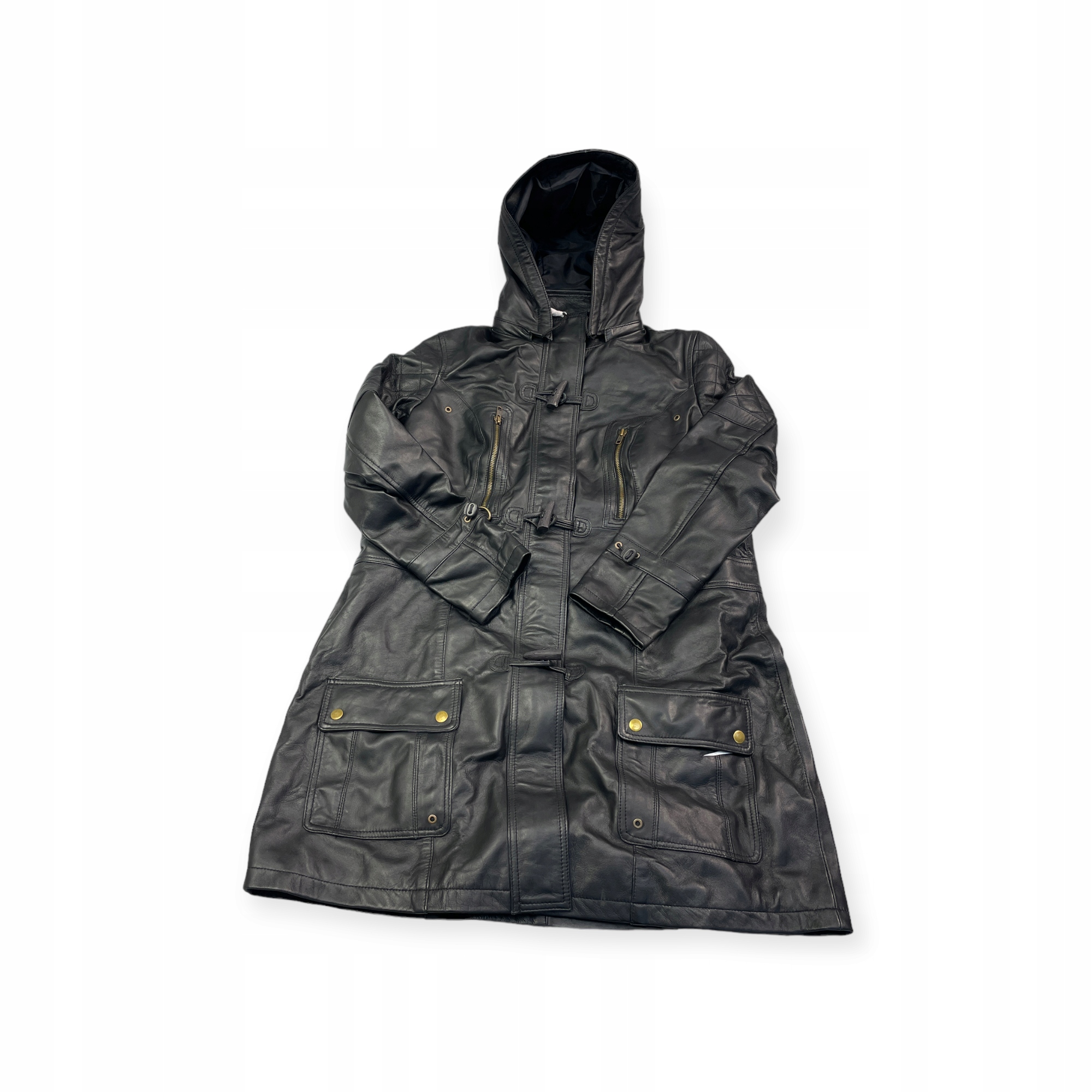 Dámská kožená bunda s kapucí Real Leather XL