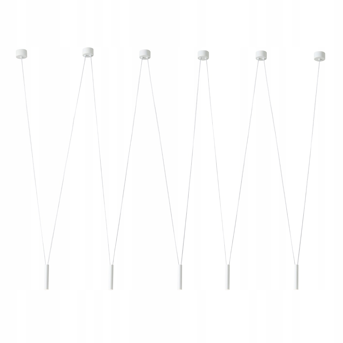 Závěsná lampa Viva 5 bílá, jednoduchá, minimalistická, skandinávská, do jídelny
