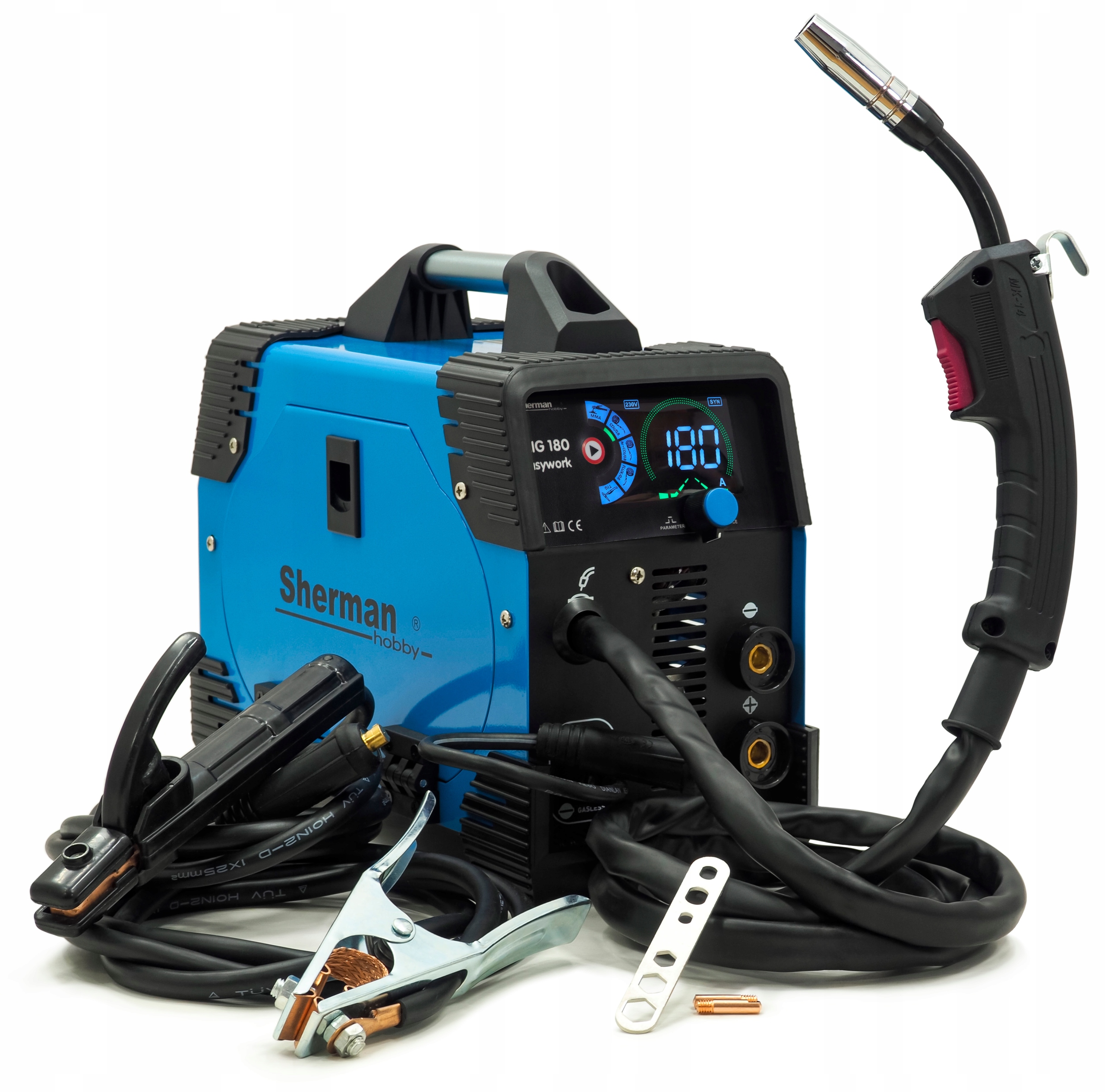 Spawarka Sherman Mig 180 Easywork 180A 230V Półautomat Spawalniczy Mma
