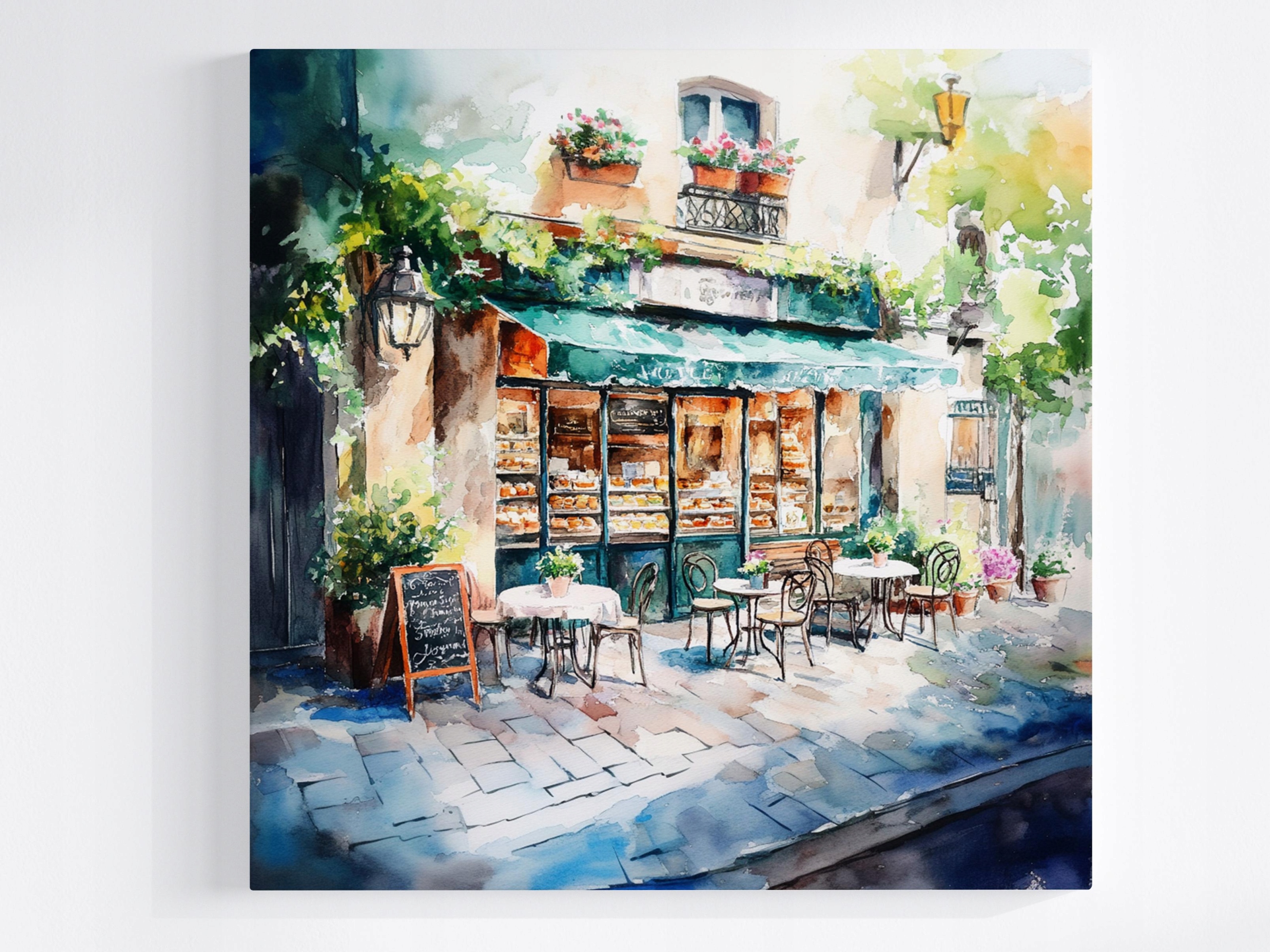 Obraz Na Plátně Canvas Kavárna Pekárna Ulička Pohlednice 80x80