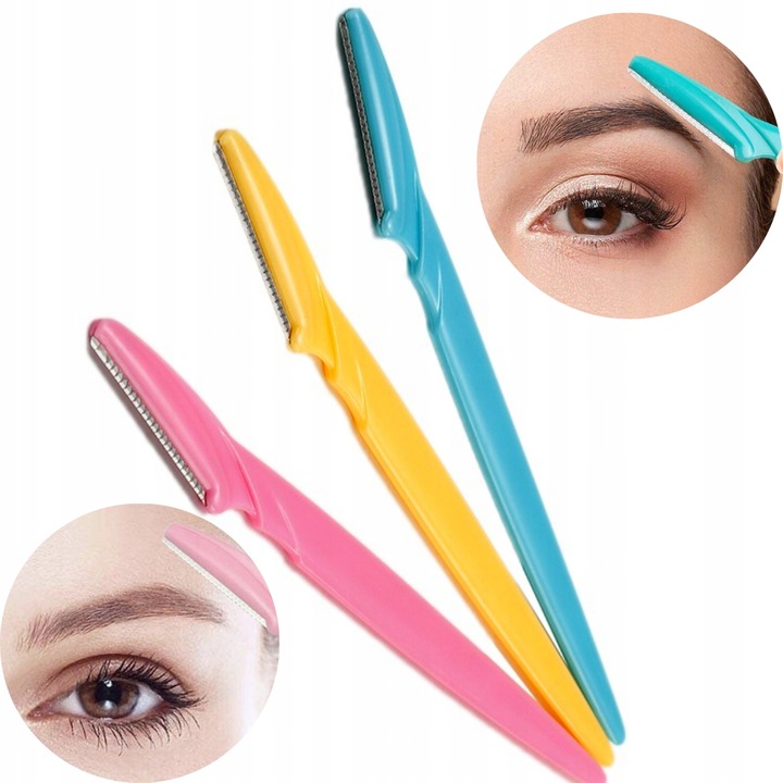 Nożyk trymer brzytwa DO REGULACJI BRWI Depilacji Włosów golarka 3szt