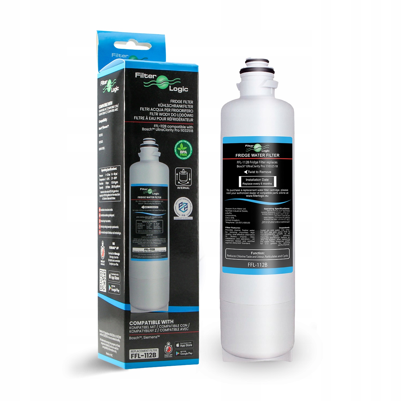 Filtr wody do lodówki FilterLogic FFL-112B Bosch Siemens UltraClarity Pro