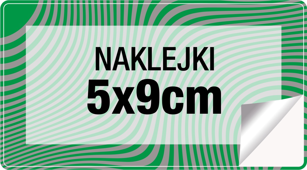 

Naklejki Etykiety z własnym Logo prostokąt 5x9cm