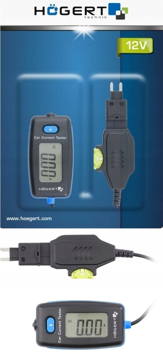 Автомобильный измеритель тока Hoegert цифровой техник HT8G435