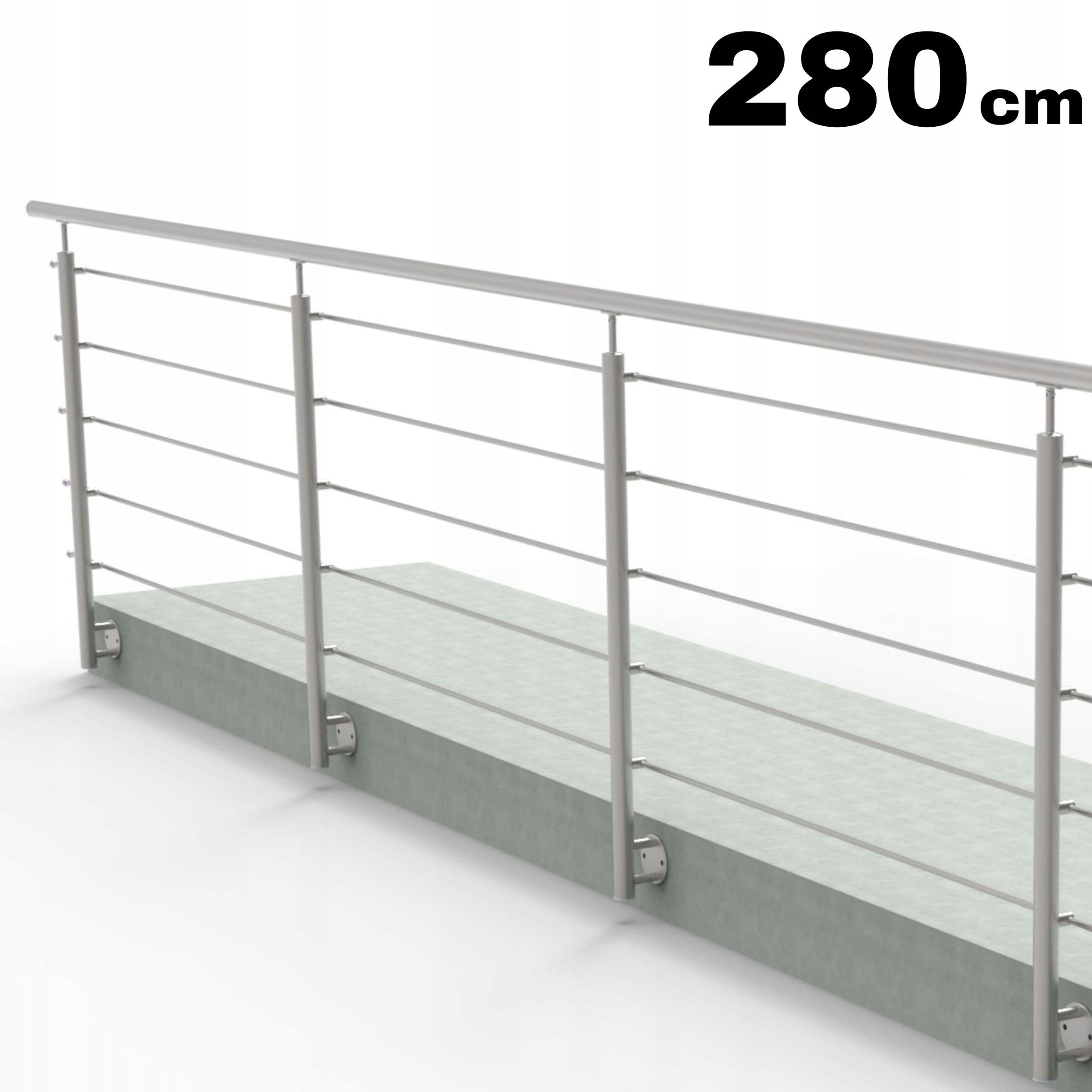 Balustrada nierdzewna do boku 42,4 5x fi 12 280cm