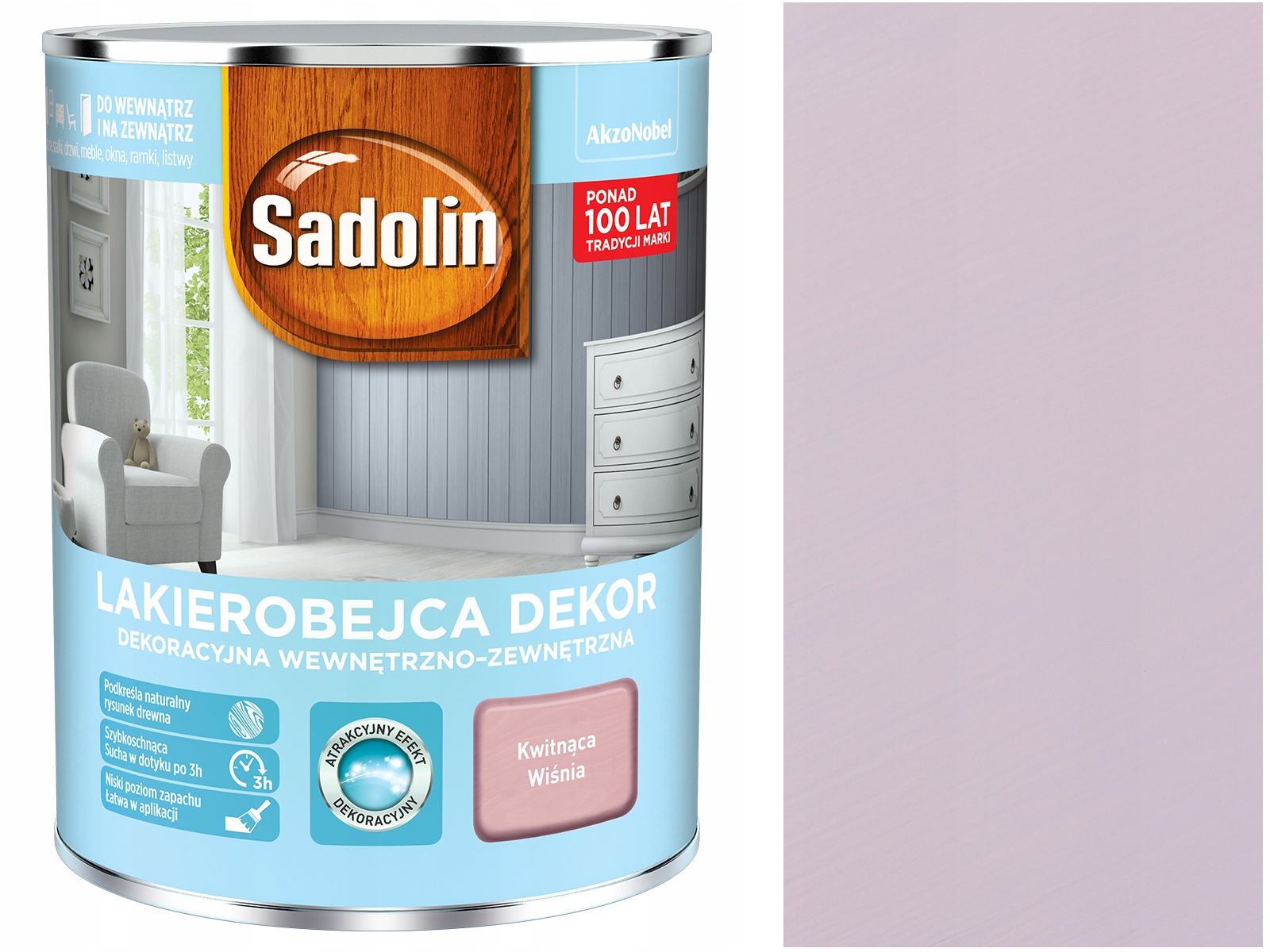 Sadolin Lakierobejca DEKOR Kwitnąca Wiśnia 1L