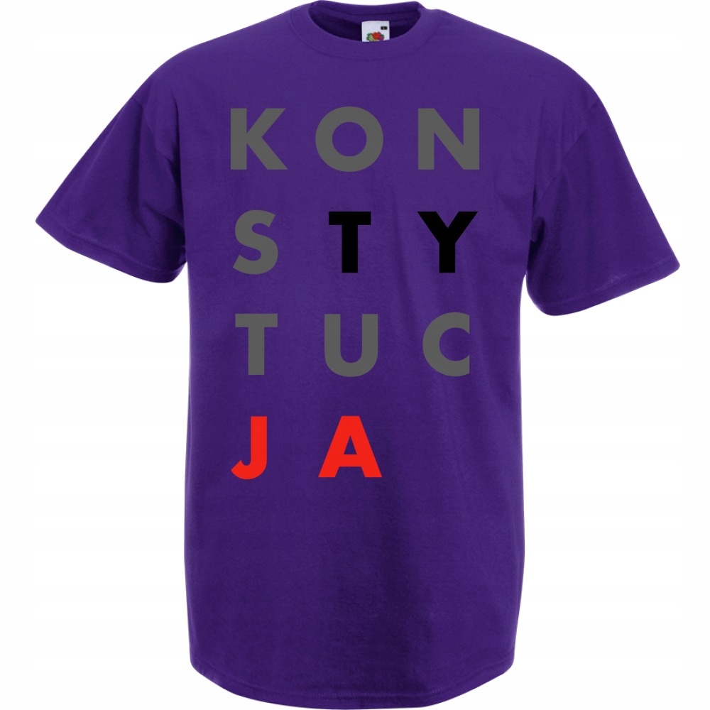 

koszulka konsTYtucJA demokracja duży nadruk A3 XL