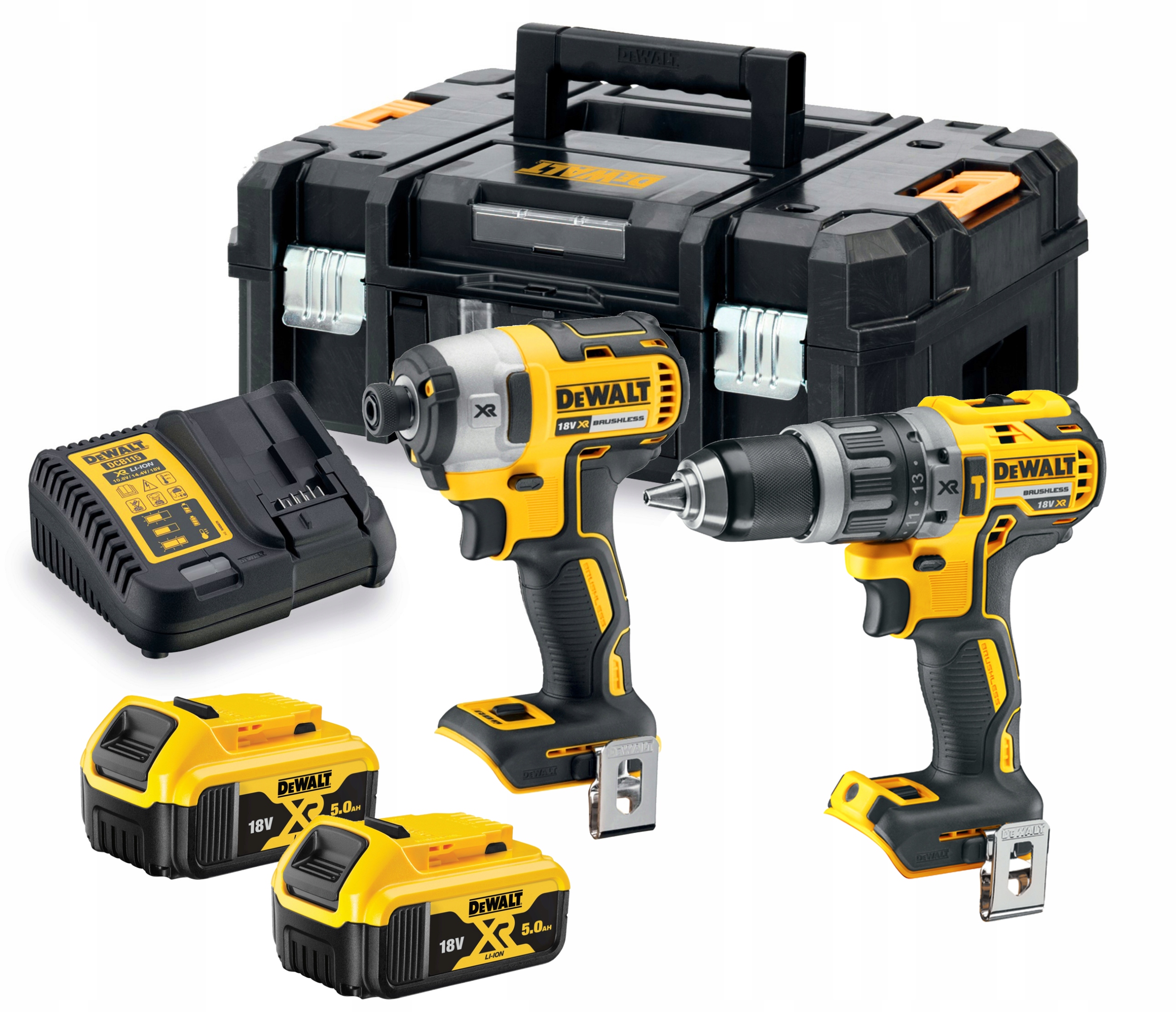 Dewalt Zestaw Combo DCD796 DCF887 2 Akumulatory 18V DCK266P2T