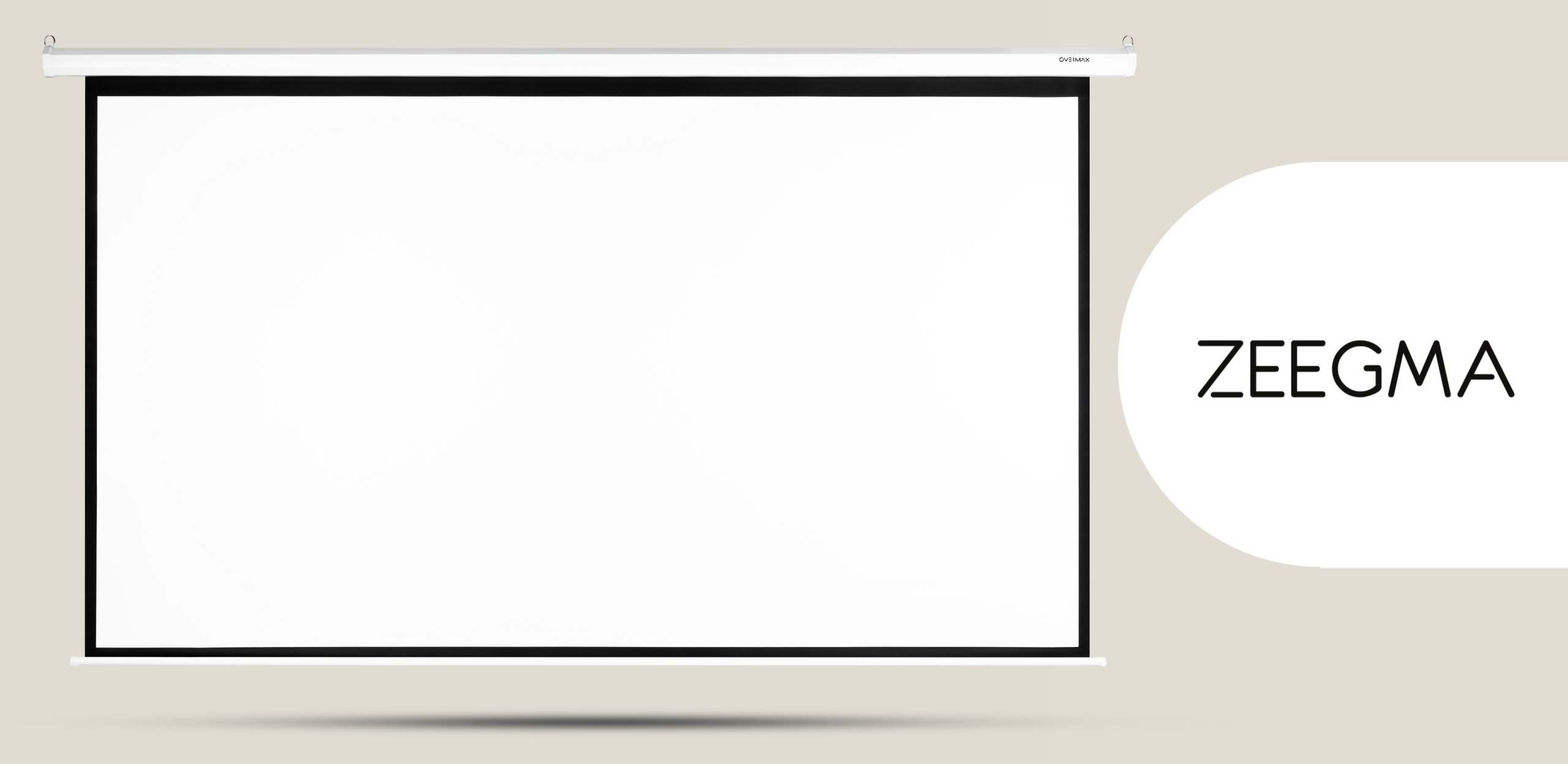 EKRAN PROJEKCYJNY 16:9 OVERMAX PÓŁAUTOMATYCZNY 221 CM X 124 CM 100 CALI Typ ścienny / sufitowy