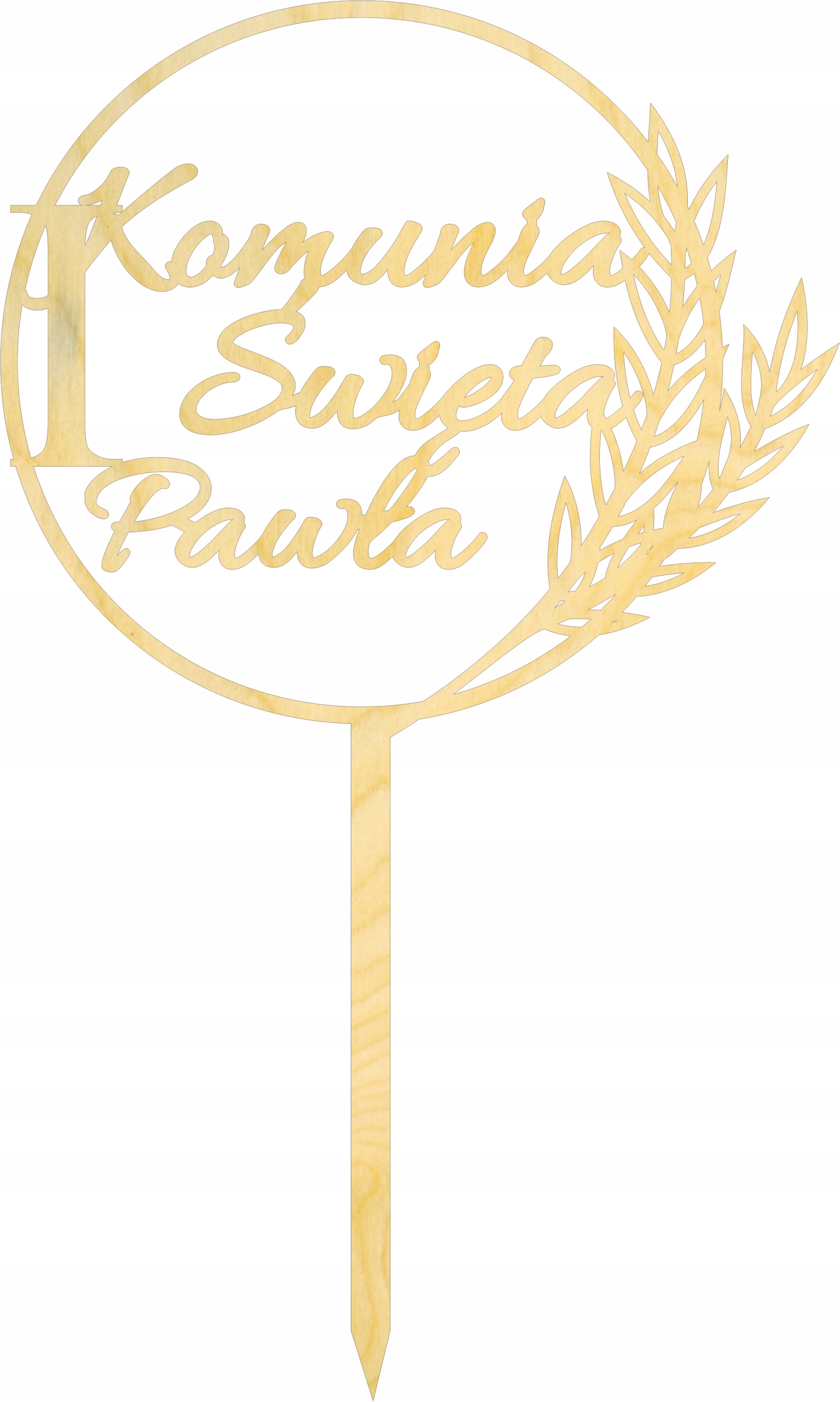 

Topper Pierwsza Komunia Święta Napis Na Tort Imię