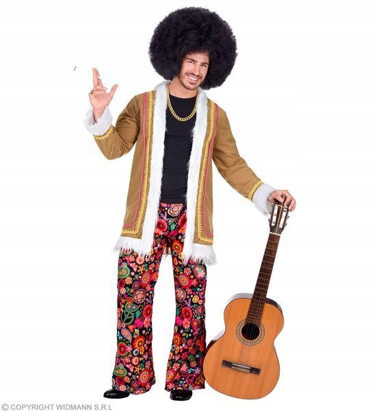 Kostým Hipis Hipisa Hippie Barevný Woodstock M