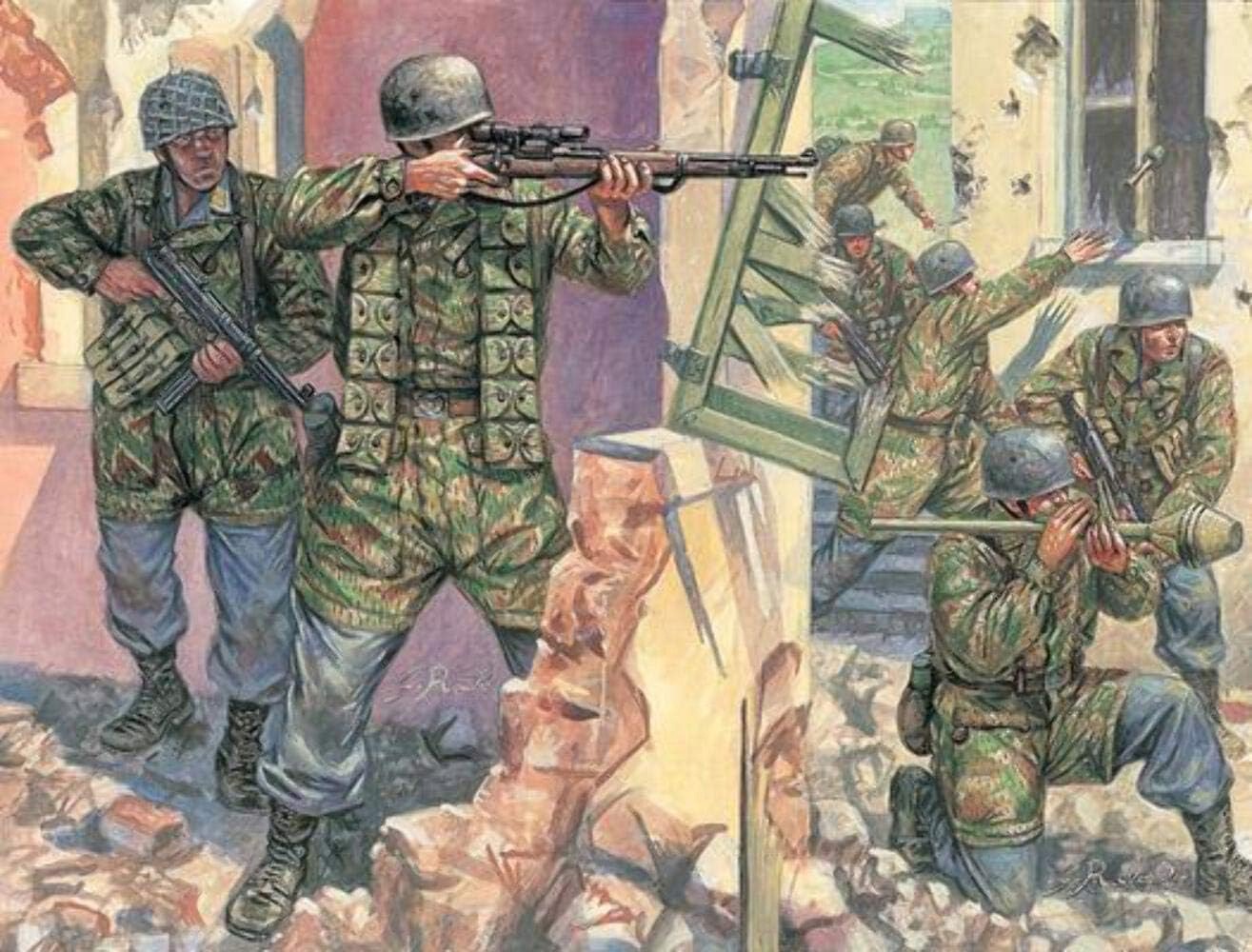 Italeri Německý parašutista Modelářský set 1:72 50 Figurek