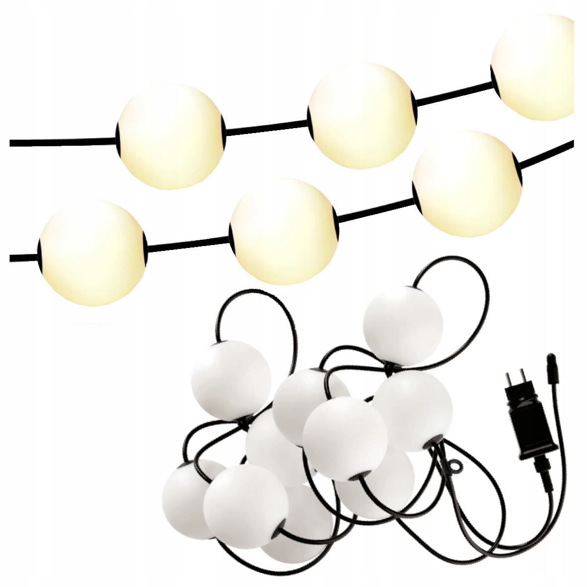 Světelná girlanda Orno 10 cm síťované odstíny žluté