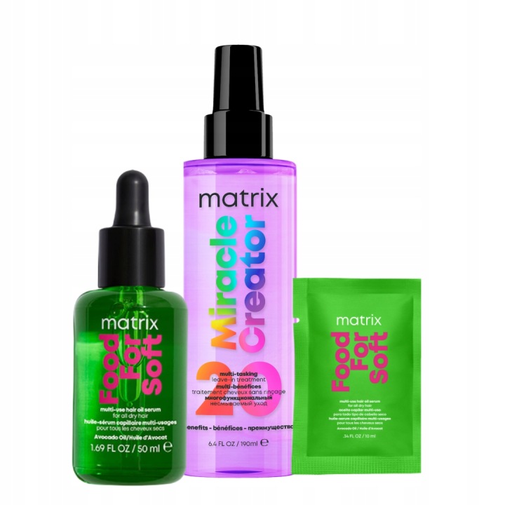 Matrix Miracle Creator sprej na vlasy 190 ml Food For Soft olej 50 ml