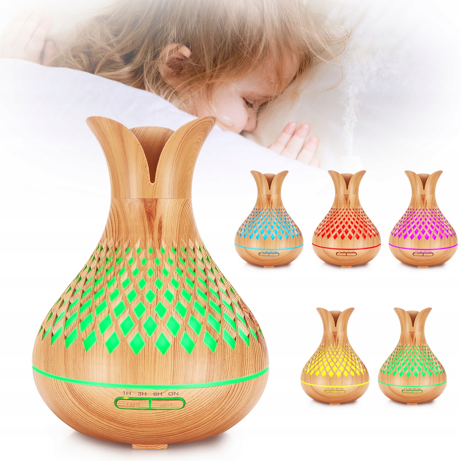 Zvlhčovač 500 ML Pro Domácnost S Dálkovým Ovládáním, Verze Eu Pro Zlepšení Spánku, Snížení Stresu