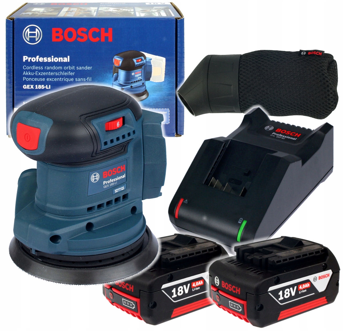 

Szlifierka Mimośrodowa Gex 185-LI Bosch 2x4,0Ah