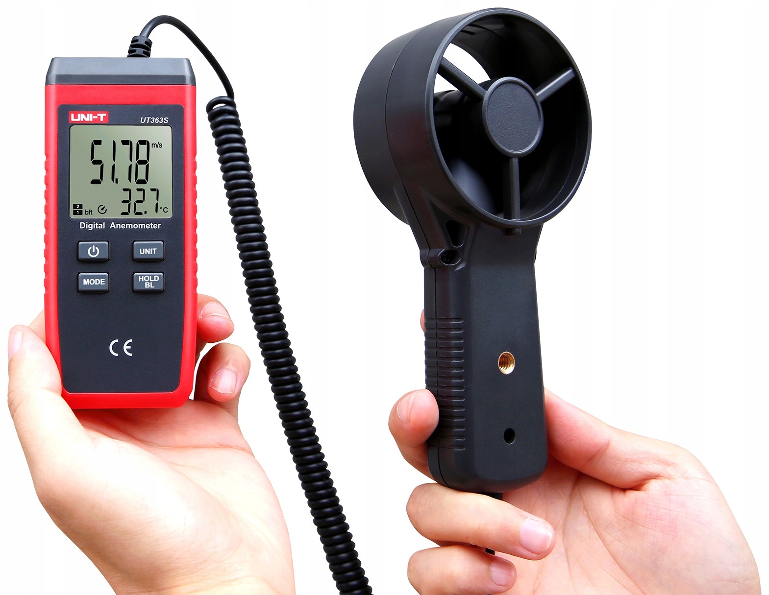 Wiatromierz anemometr temperatura Uni-T UT363S Zasilanie baterie