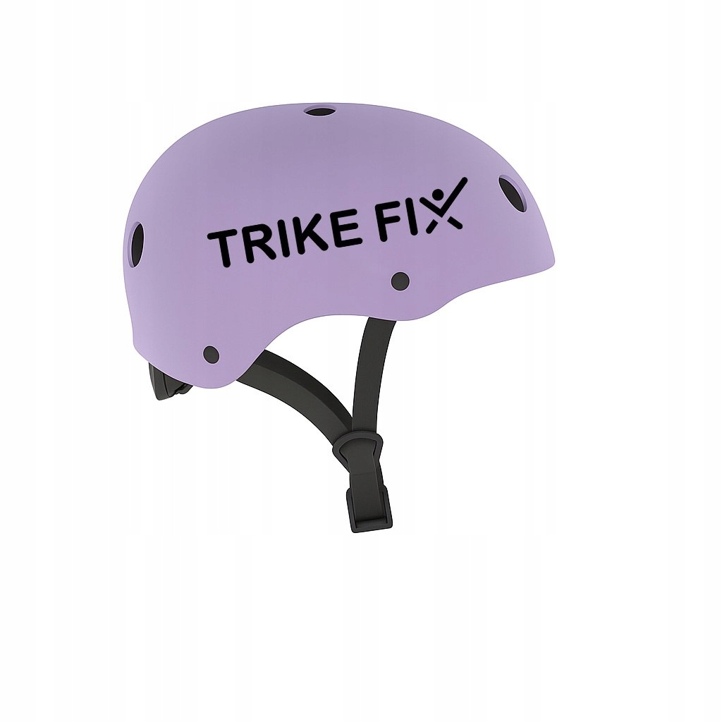 Kask rowerowy dziecięcy Trike Fix regulowany M 55-58cm fioletowy dla dzieci
