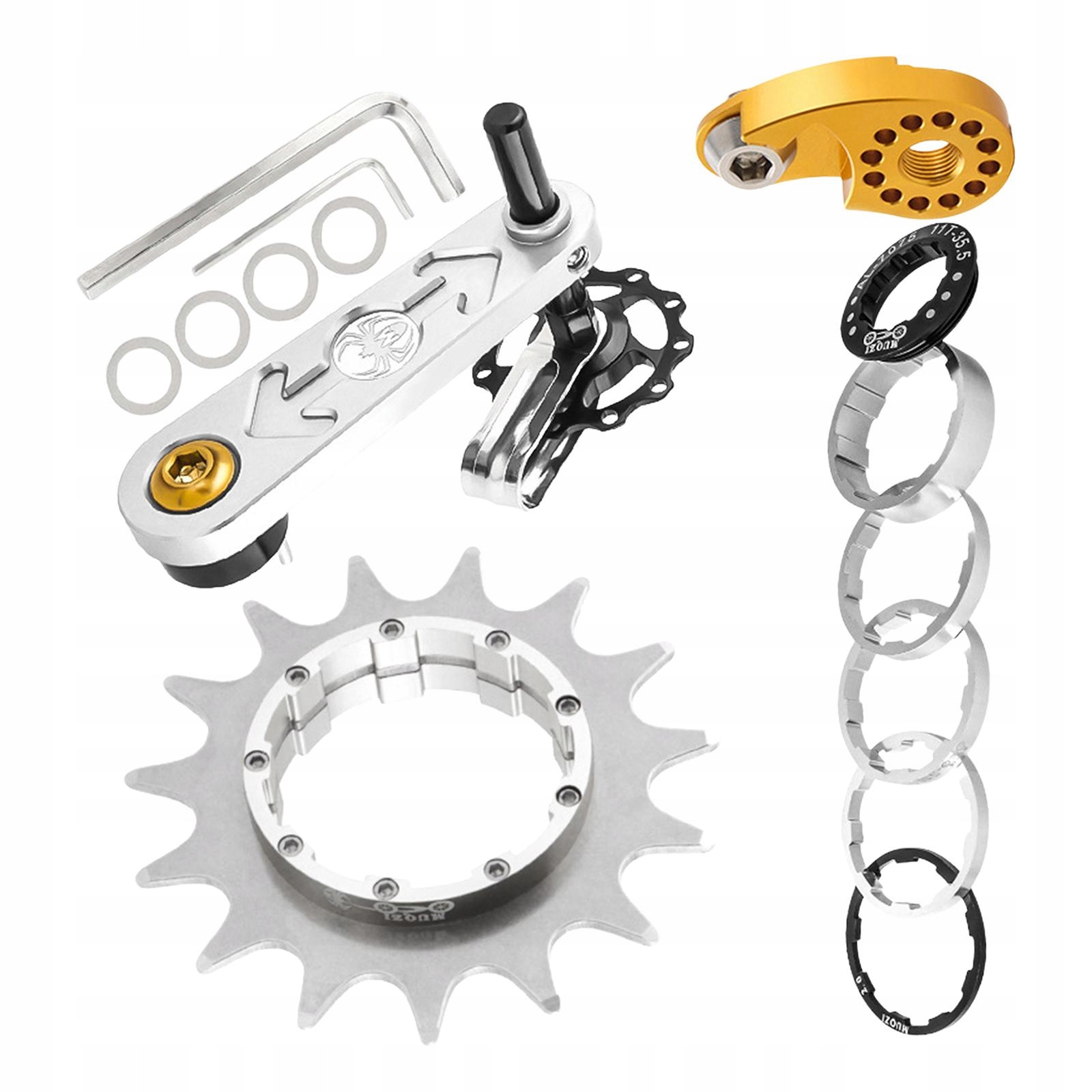 Konwersja roweru górskiego z pojedynczą prędkością Model Zestaw podkładek dystansowych do rowerów górskich