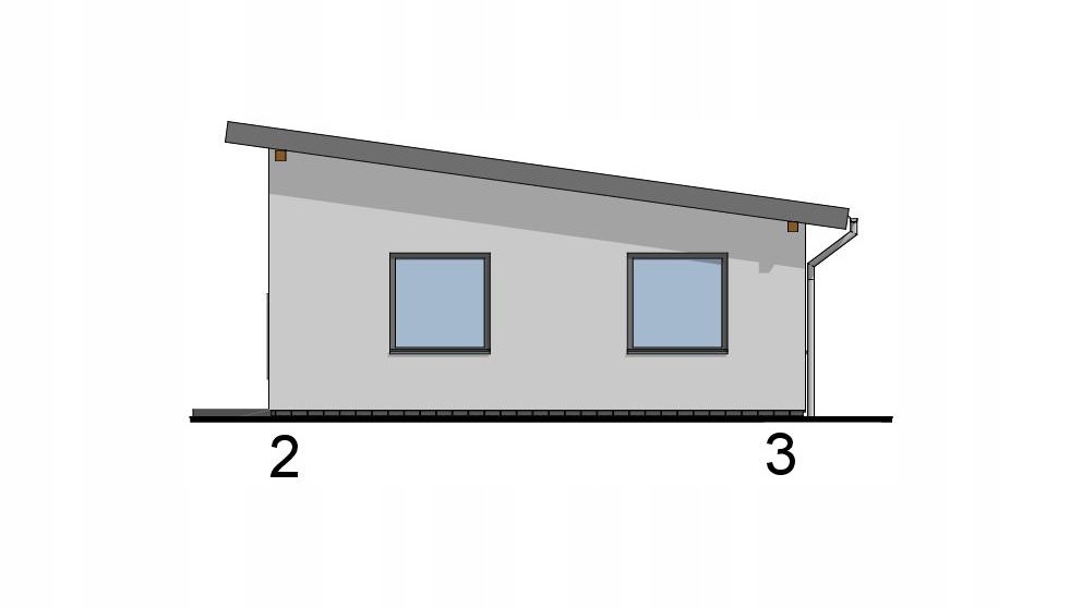 PROJEKT BUDYNKU GOSPODARCZEGO GJ0 Długość 7.5 m