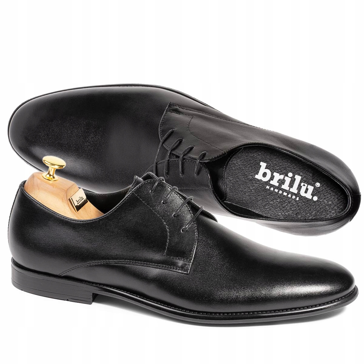 

Brilu Wizytowe Derby Skórzane Czarne 46