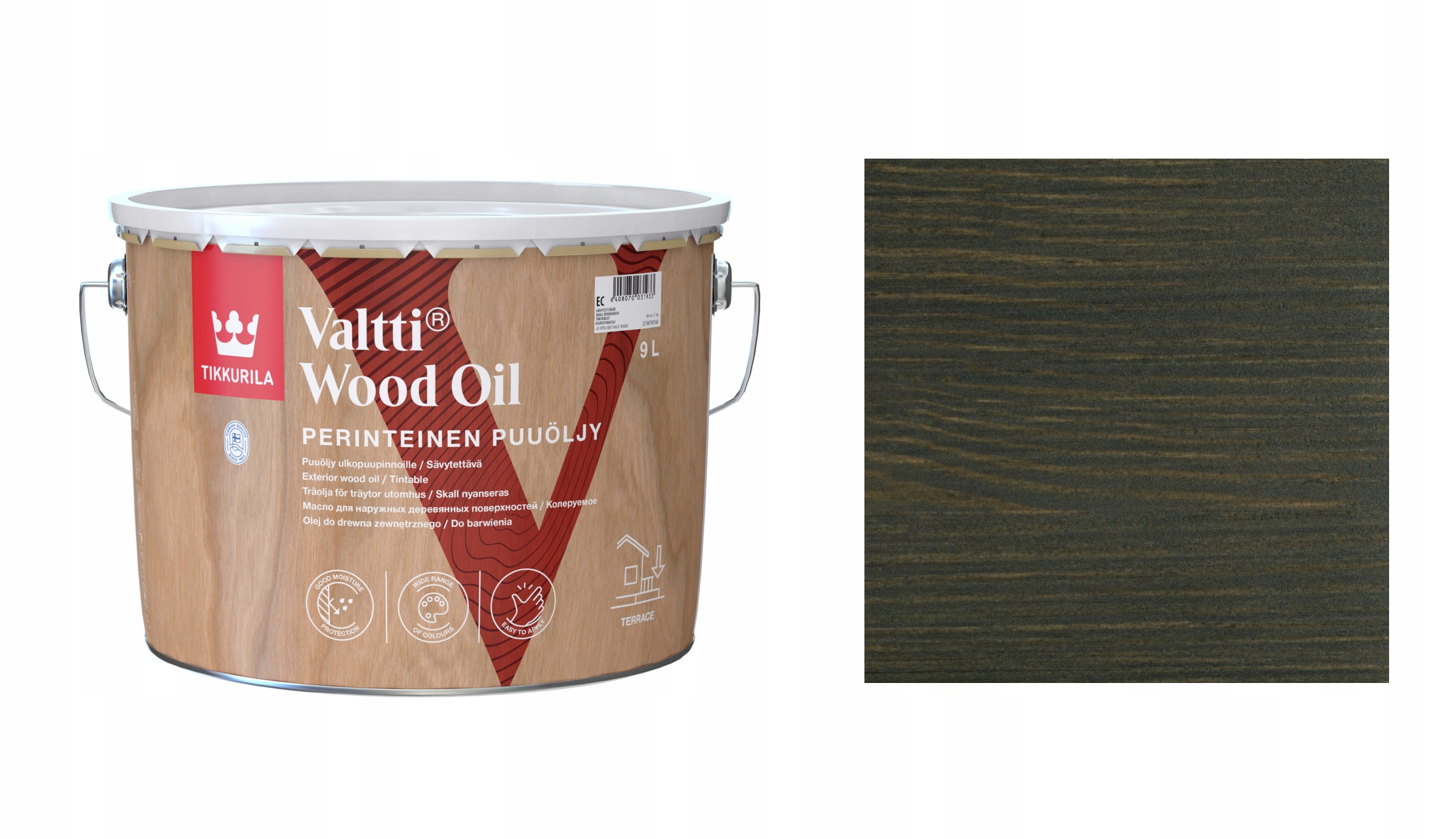 Tikkurila Valtti Wood Oil 9L 5078 Kataja Olej Rozpuszczalnikowy Ochronny