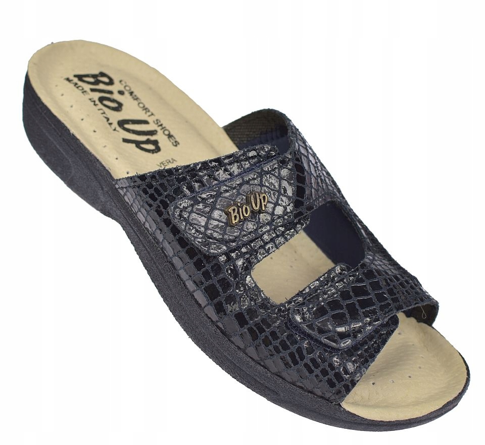 Nazouváky zdravotní pantofle na halušky 481/B na suchý zip s koženou vložkou vel 38