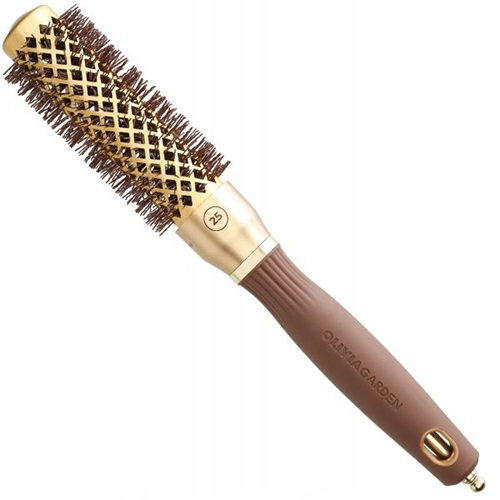 Olivia Garden Blowout Speed Wavy Bristles Zlatý&brown Kartáč Na Vlasy 25 M