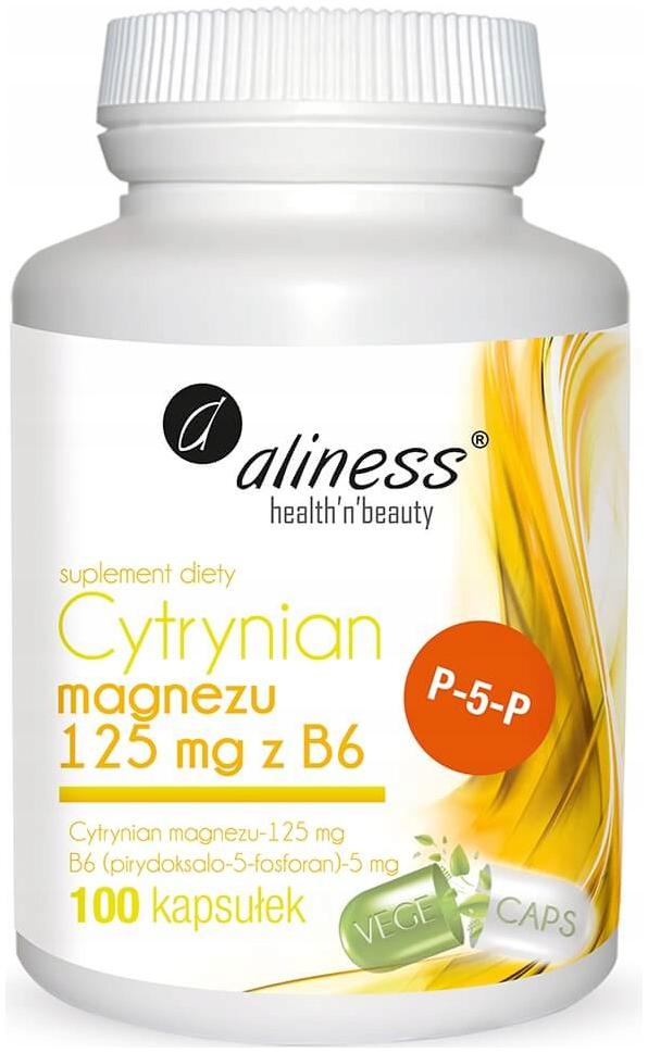 

Cytrynian Magnezu magnez 125mg B6 100 kaps Nerwy