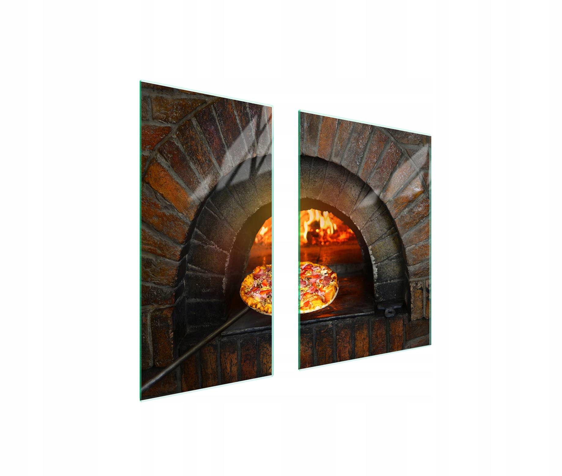 Skleněná ochranná deska na sporák 75x52 Pizza kalená Indukce 7v1