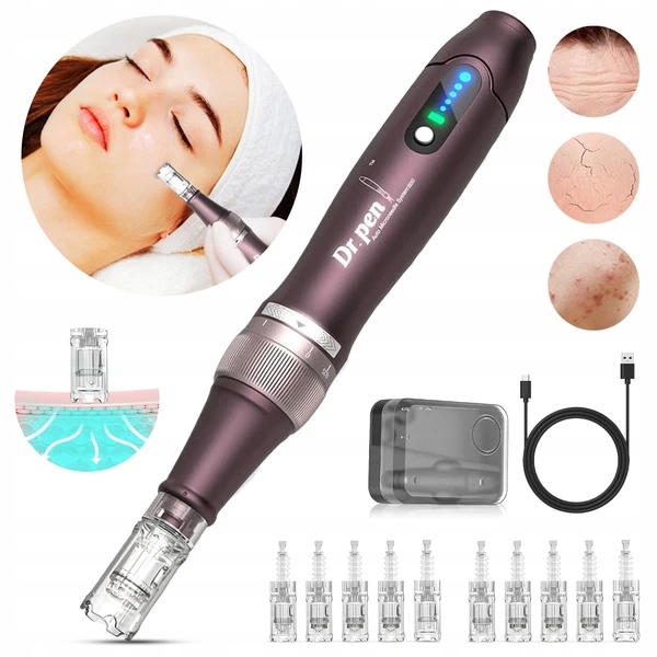 Dr.pen Ultima A10 10 Kartridży Bezprzewodowy Dermapen do mezoterapii