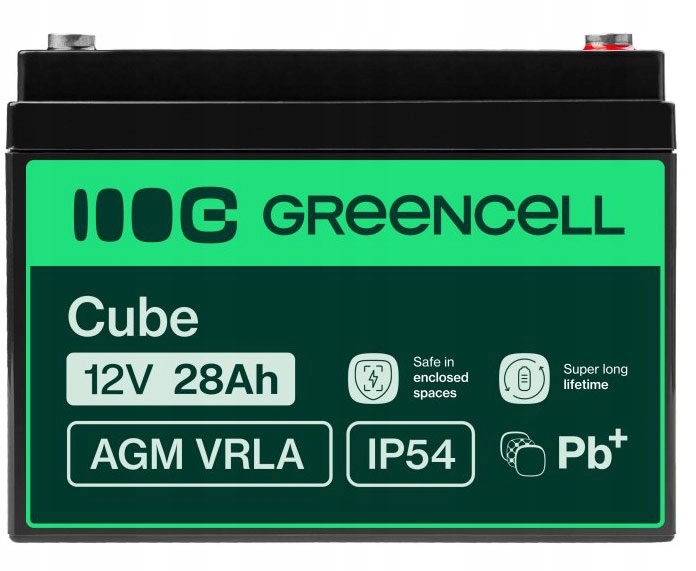 Agm Green Cell 12V 28Ah Zasilacze Awaryjne Przetwornice Pojazdy Elektryczne