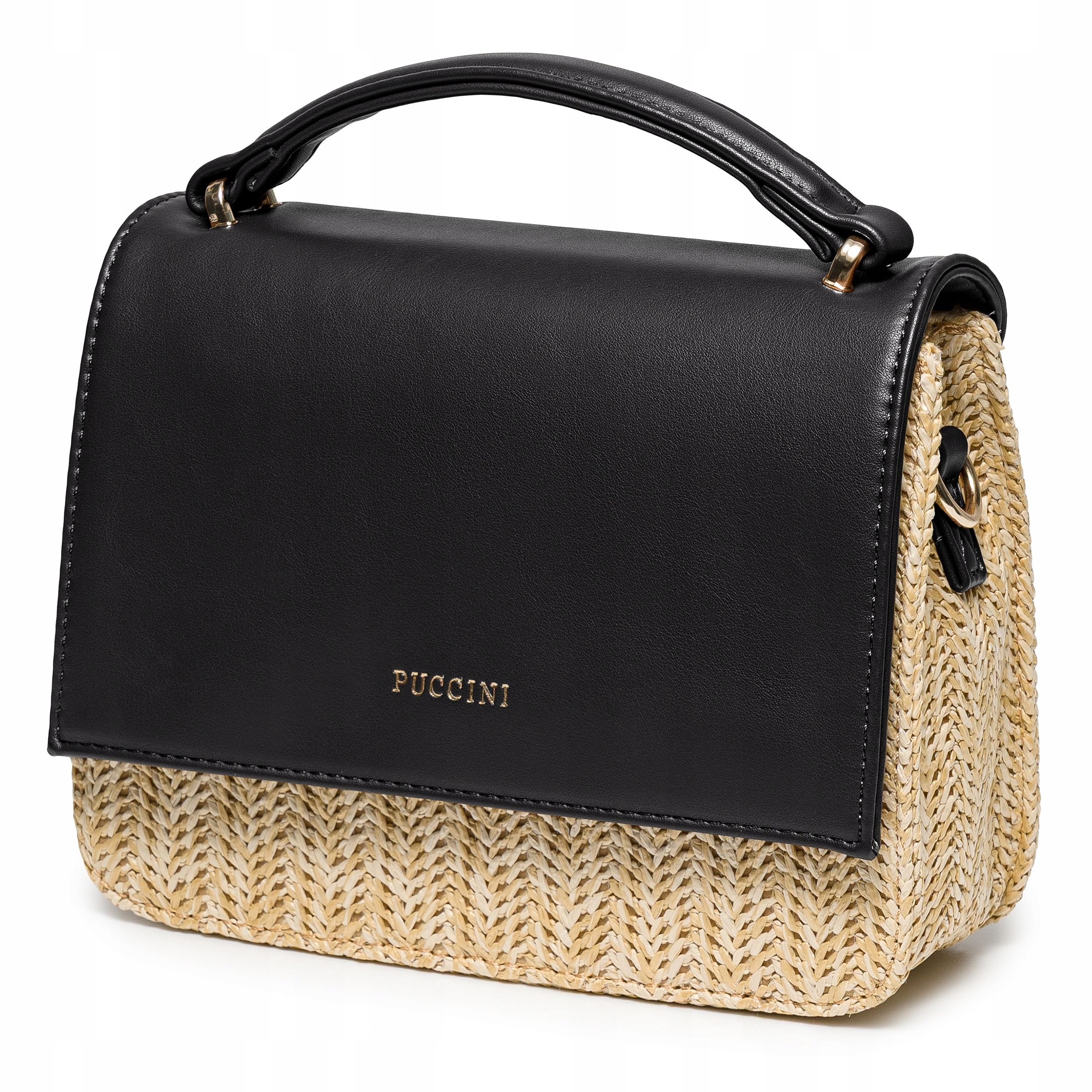 Puccini Dámská malá kabelka Kufřík Košík Boho Letní Černá BK1251014M-2