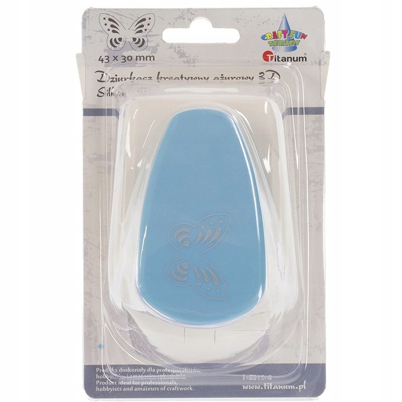 Děrovač ozdobný 43x30 mm Titanum motýl 3D