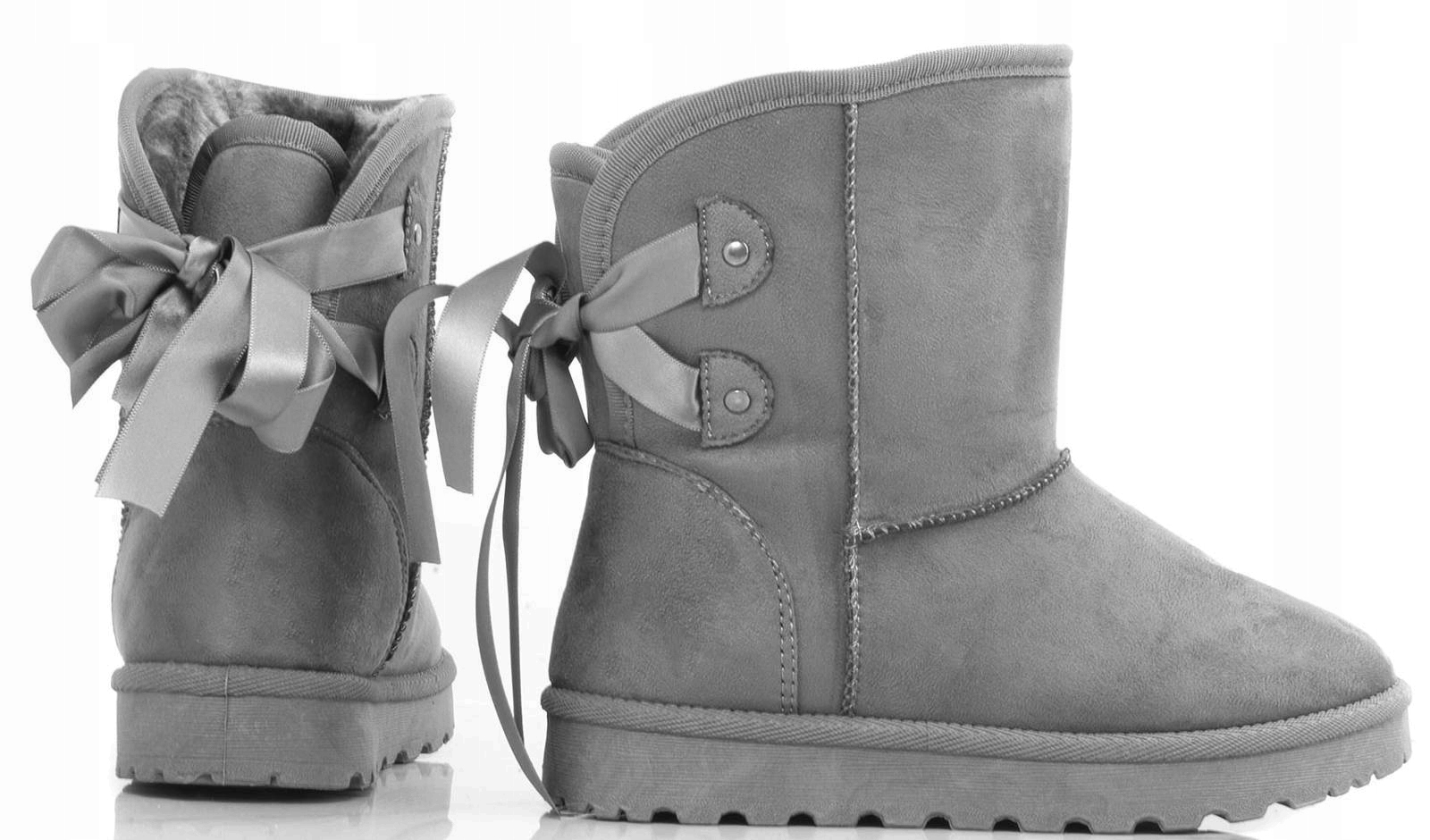 ŚNIEGOWCE SZARE OCIEPLANE BOTKI 37 Rozmiar 37