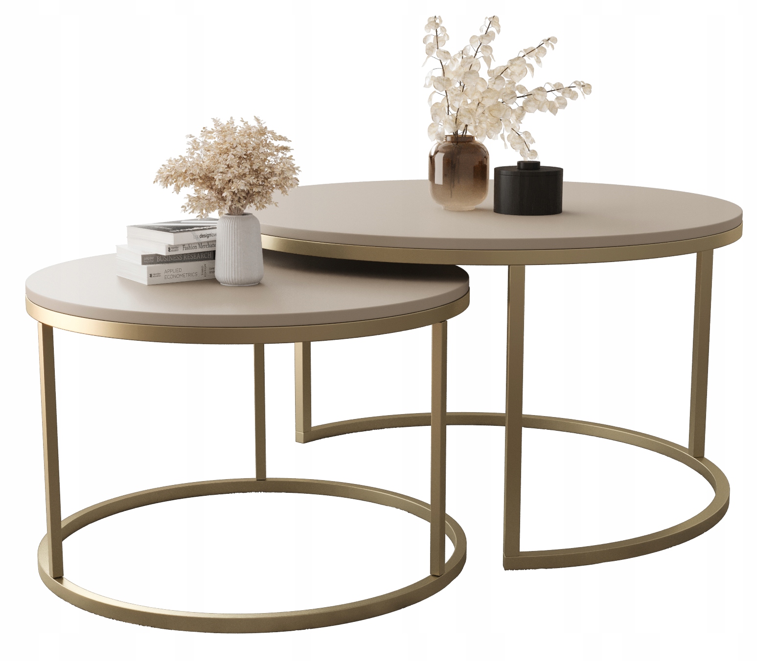 ZESTAW STOLIKÓW OKRĄGŁYCH MJU GOLD KASZMIR/ZŁOTY