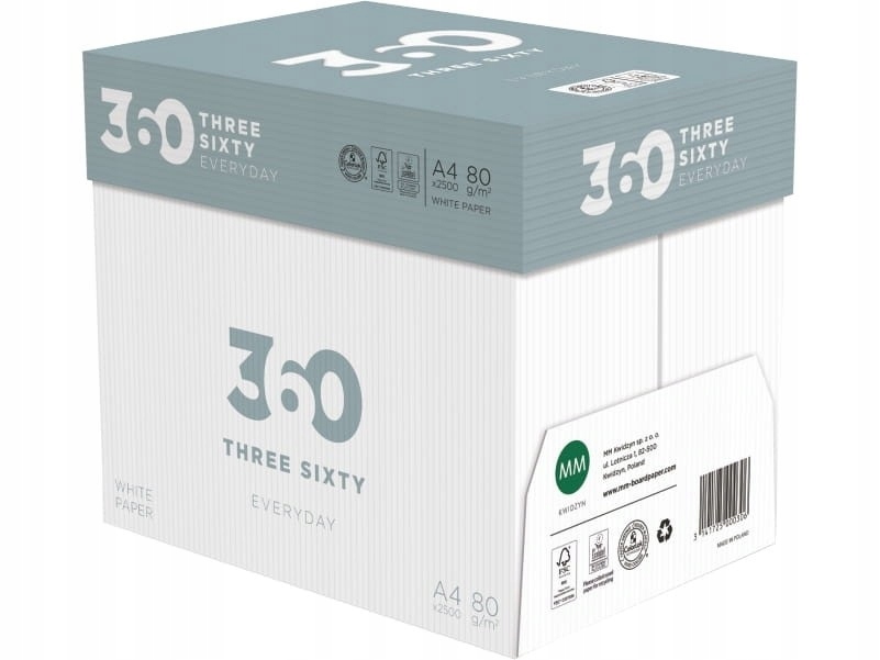 

Papier ksero biały do drukarki A4 80g karton 5 ryz